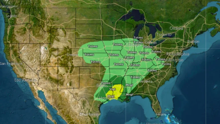 Convective outlook for cross country storm
