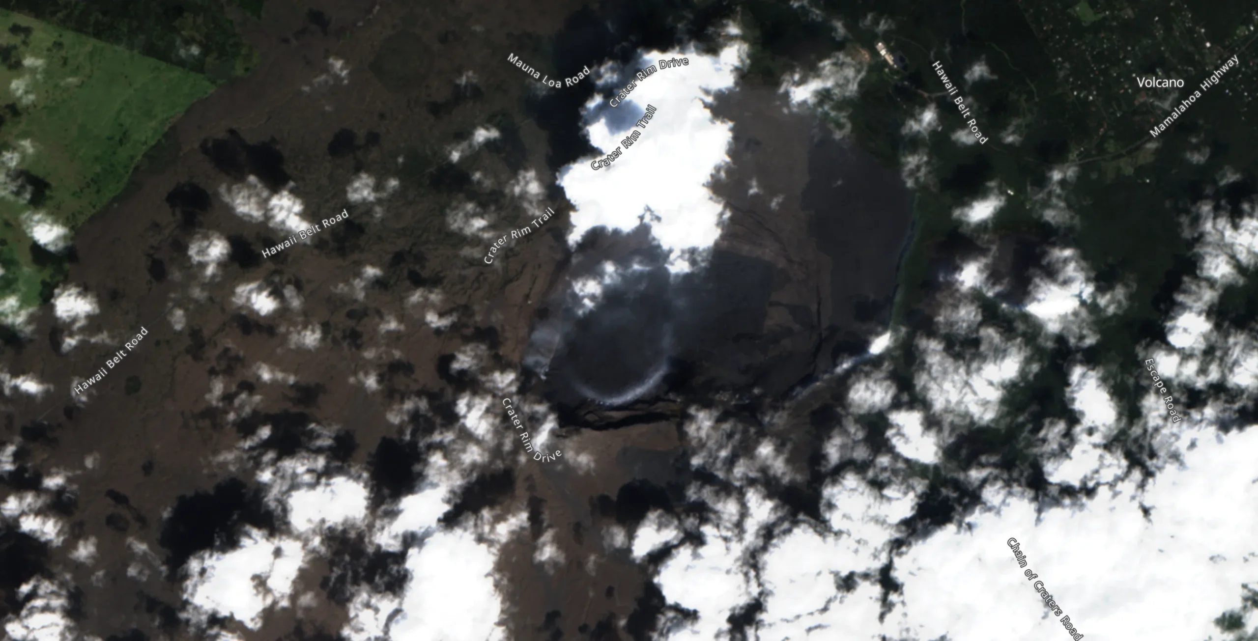 Satellite image of Kilauea