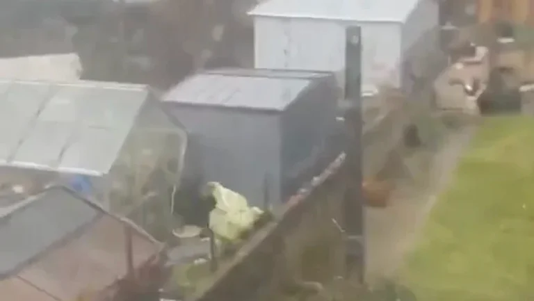 Cornwall, UK possible tornado on January 23, 2025