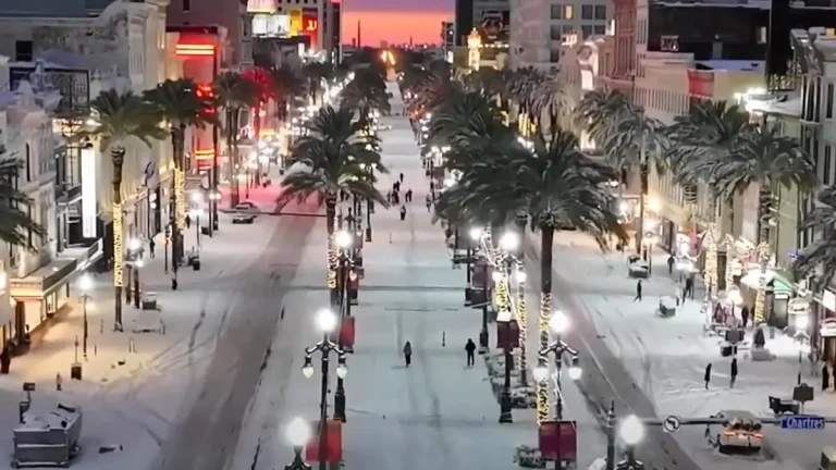 Winter storm blankets New Orleans with up to a foot of snow, shutting down the city, Louisiana LSM