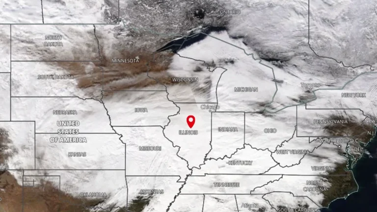 View of central U.S. on January 5