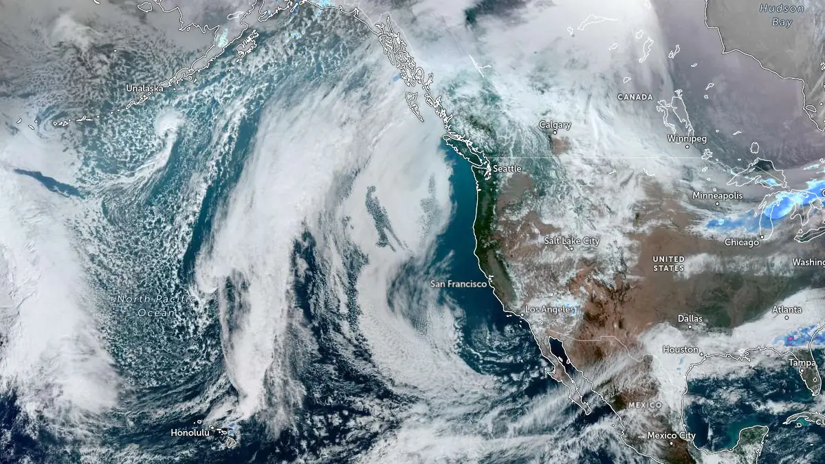 pacific ocean and us west coast satellite image acquired at 2120 utc on january 27 2025