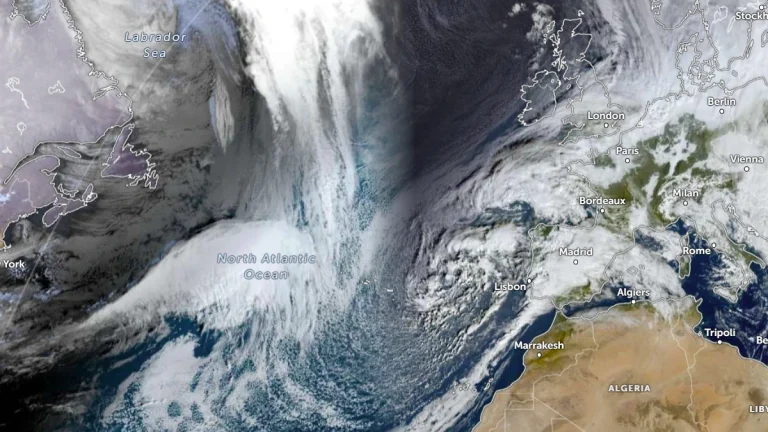 satellite image of storm Eowyn