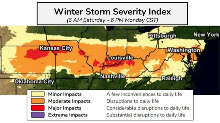 winter storm severity index jan 4 - 6 2025