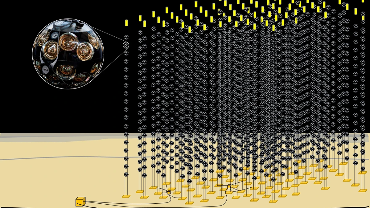 Artist's Impression of KM3NeT Neutrino Observatory
