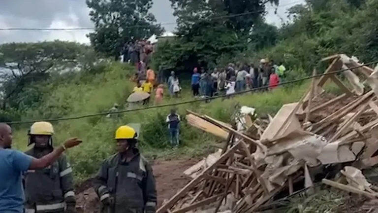 At least nine dead after severe flooding and landslides in KwaZulu-Natal (KZN), South Africa february 2025