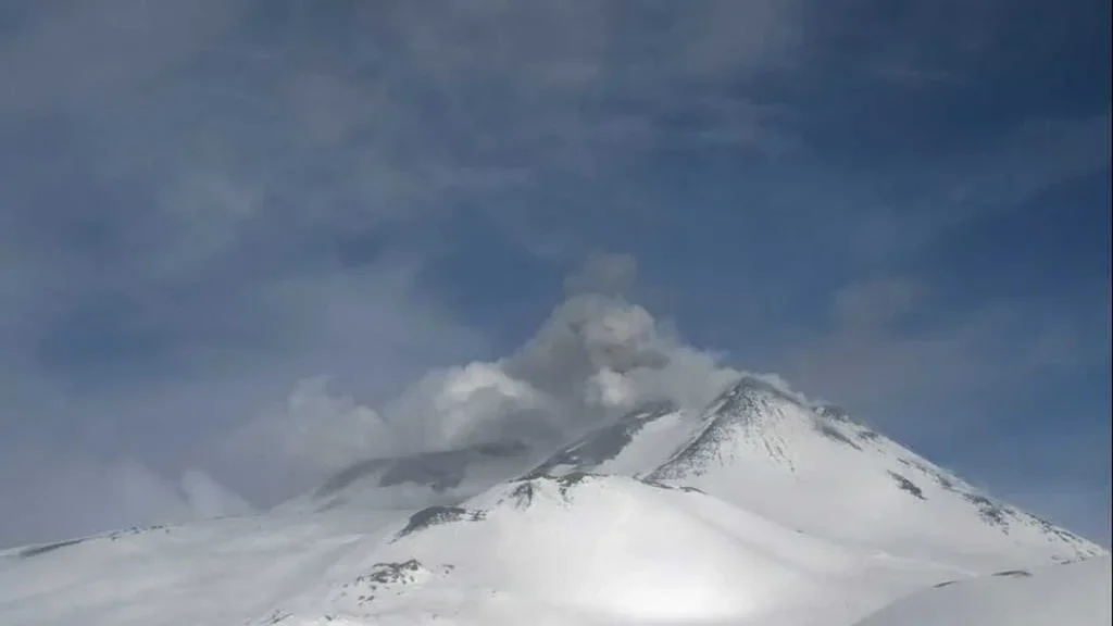 Etna volcanic video surveillance on February 9, 2025