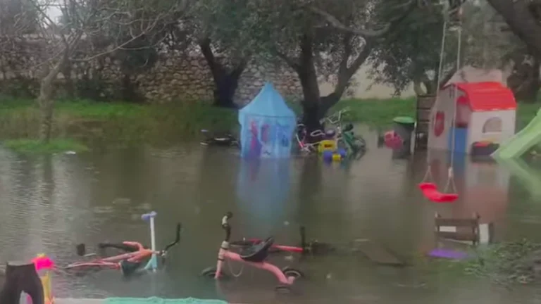 Flooding in Kephalonia on Friday, February 14, 2025.