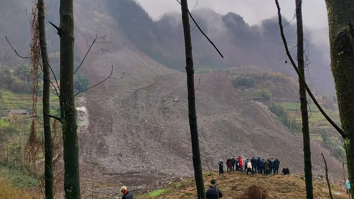 Landslide in Jinping Village on February 8, 2025