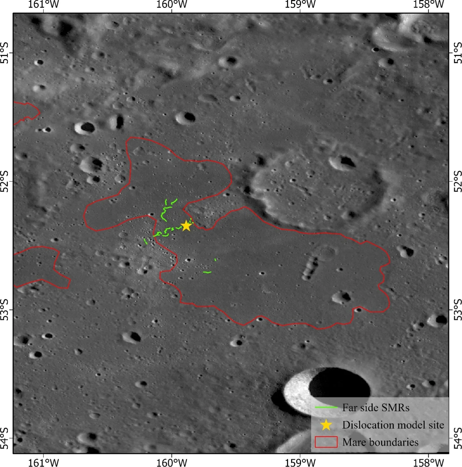 Large-scale map of the South Pole–Aitken (SPA) SMR cluster