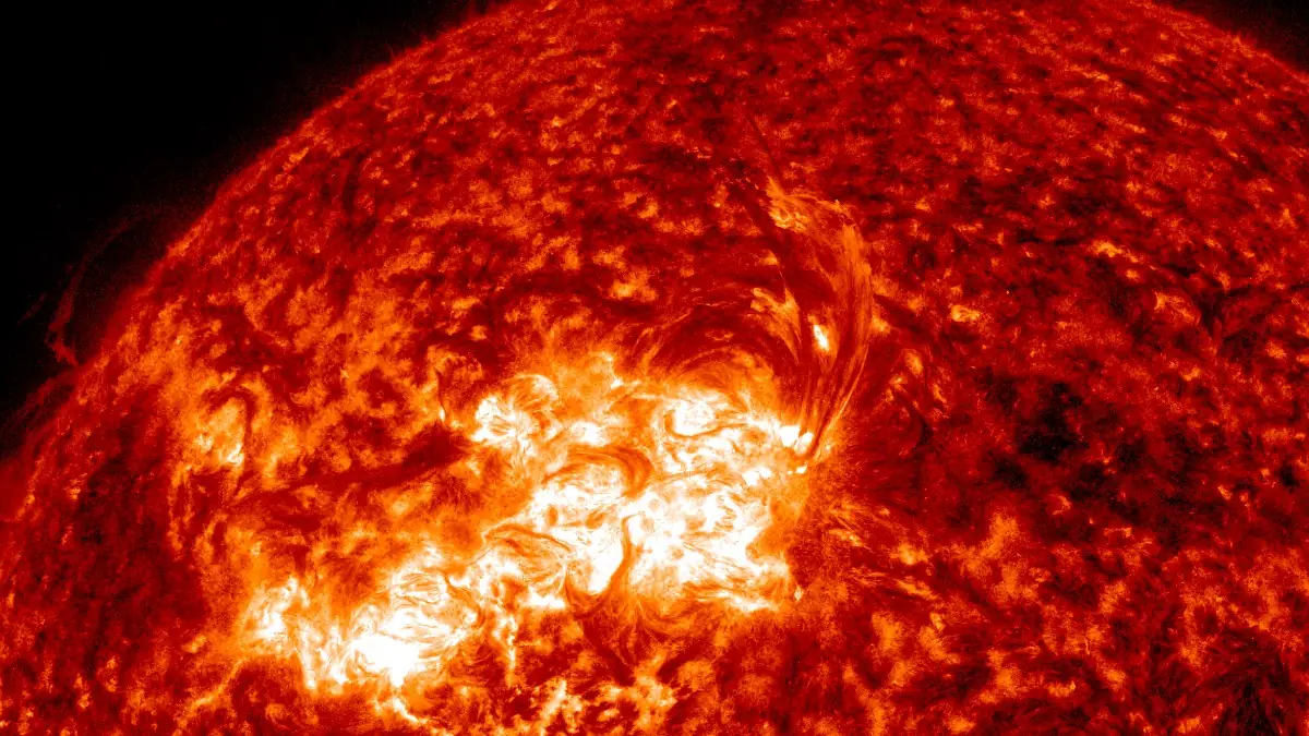M5.1 solar flare february 2 2025 sdo aia 304 cf