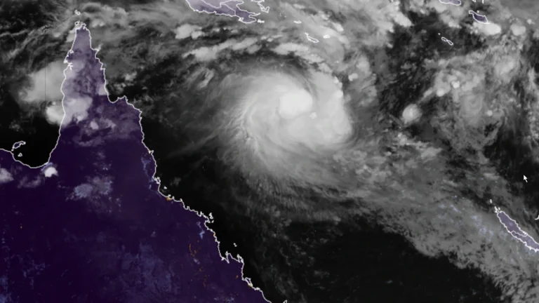 Satellite image of Tropical Cyclone Alfred