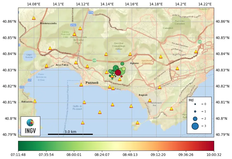 campi flegrei italy earthquake swarm feb 5 2025