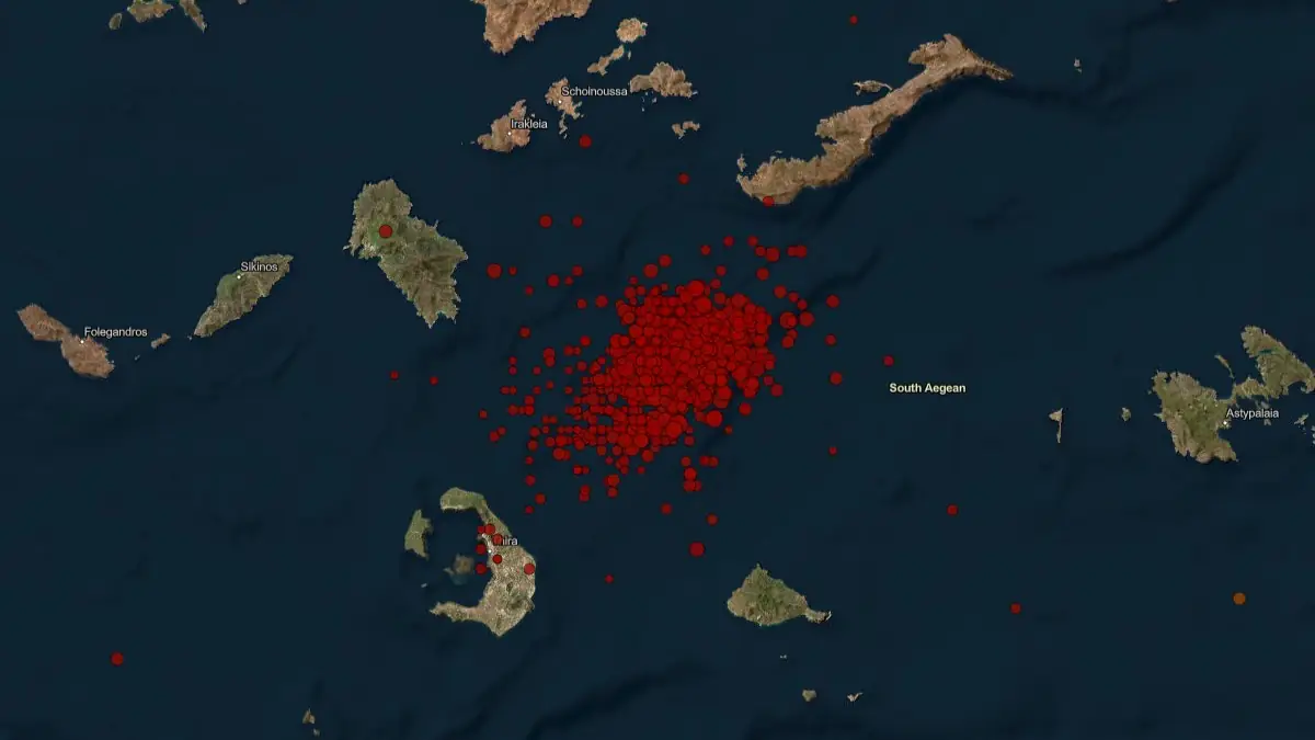 santorini earthquakes 7 days to february 4 2025 f
