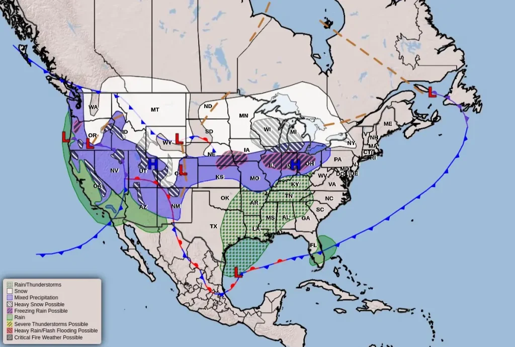 wpc national forecast chart feb 14 - 15 2025