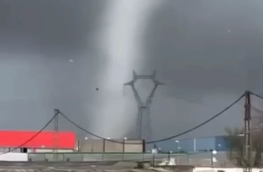 A tornado hits La Algaba, in Seville on March 8, 2025