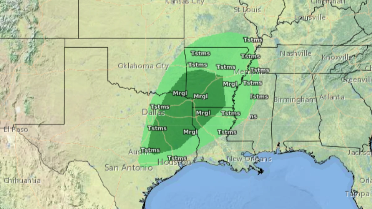 Convective outlook ending at 1700 ET on March 13, 2025