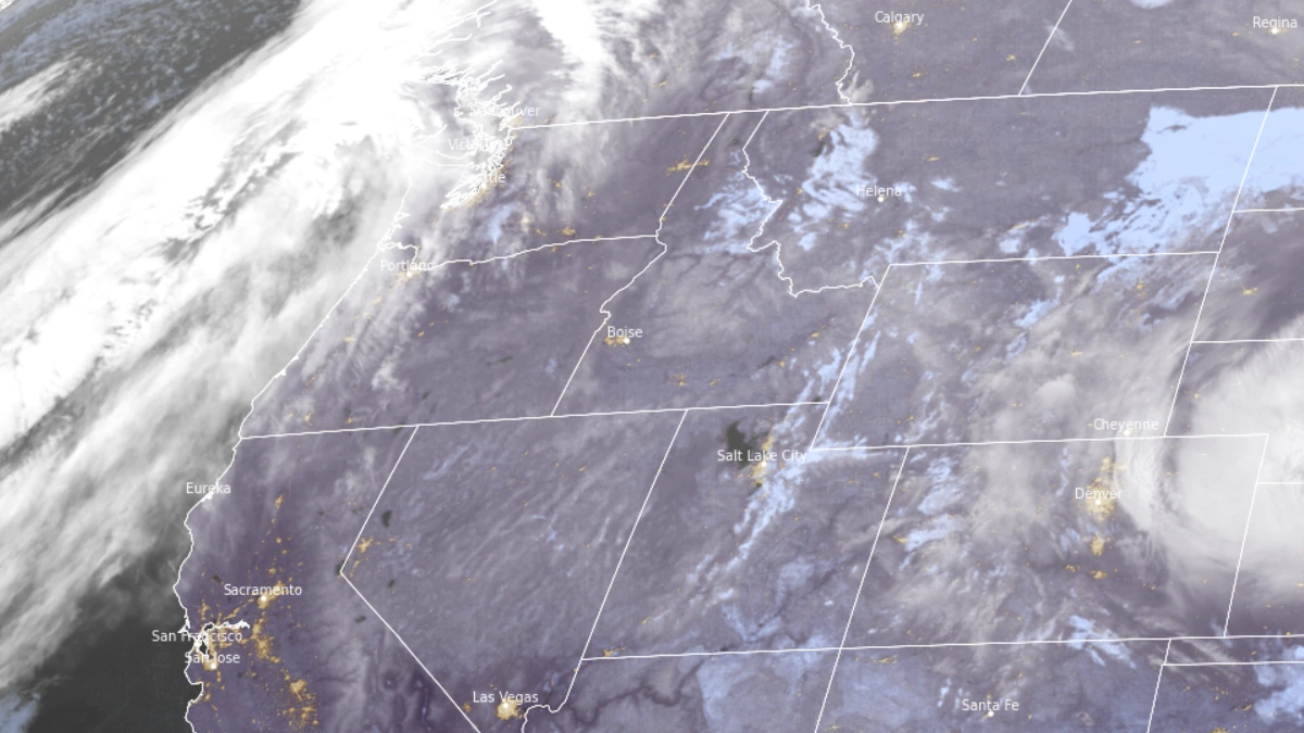 Satellite image of the AR off the US West Coast