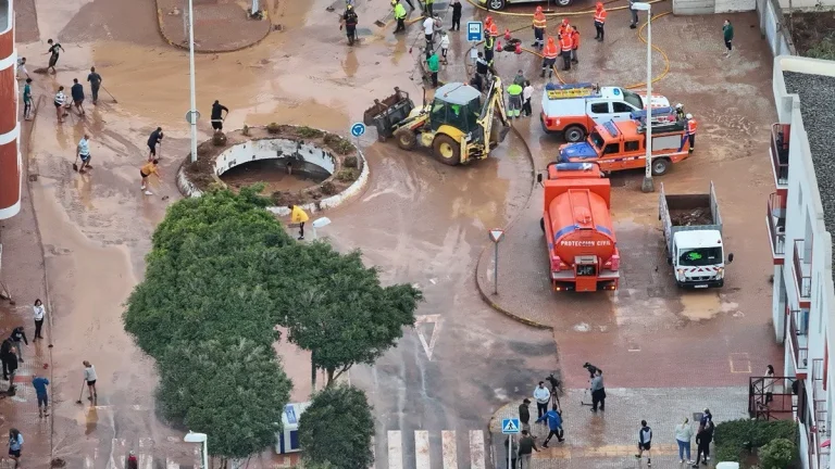 The rain is wreaking havoc in Telde