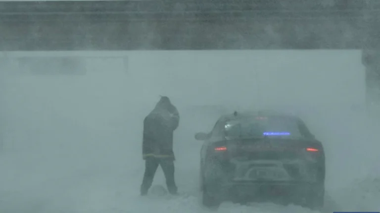 Whiteout conditions in Iowa