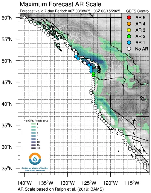 ar forecast cw3e marchg 8 - 15 2025