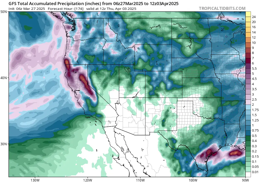 gfs_apcpn_wus march 27 - april 3 2025