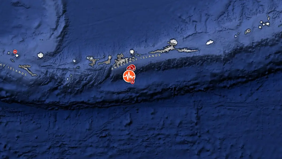m6.2 earthquake andreanof island alaska march 21 2025 location map