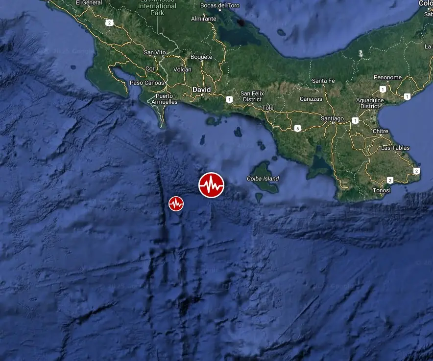 m6.2 panama earthquake march 21 2025 location map bg