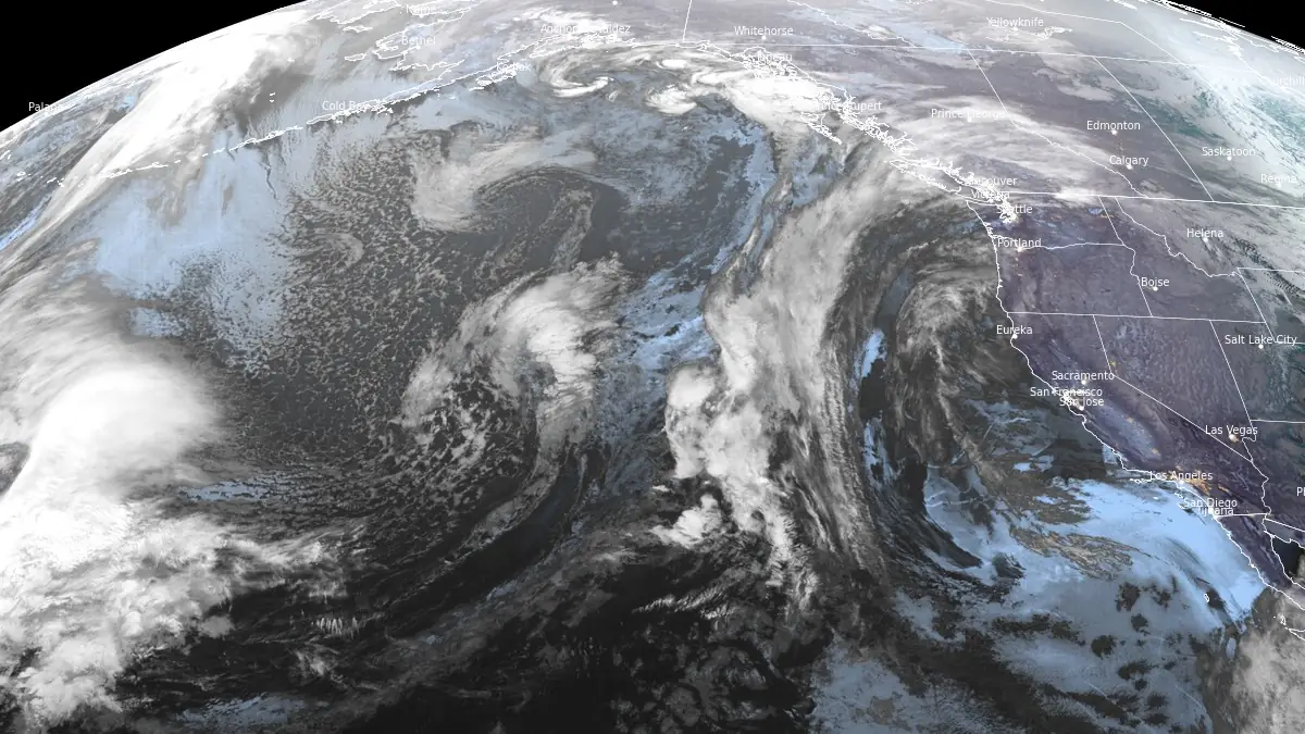 pacific ocean na satellite image 1400 utc on march 25 2025