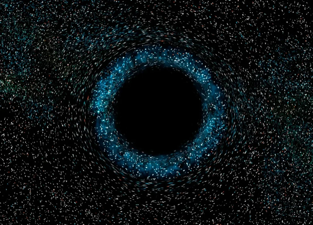 Artist's impression of a stellar-mass black hole