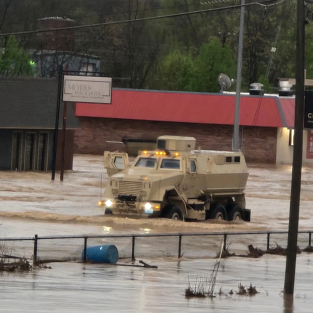 Floods in West Plains of Missouri on April 4, 2025. Image credit: Missouri Division of Fire Safety