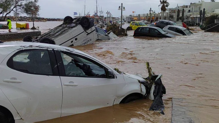 Flooding in Paros on April 1, 2025
