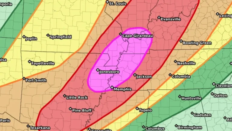 Level 5 threat of severe weather on April 2, 2025. Image credit: NWS/SPC