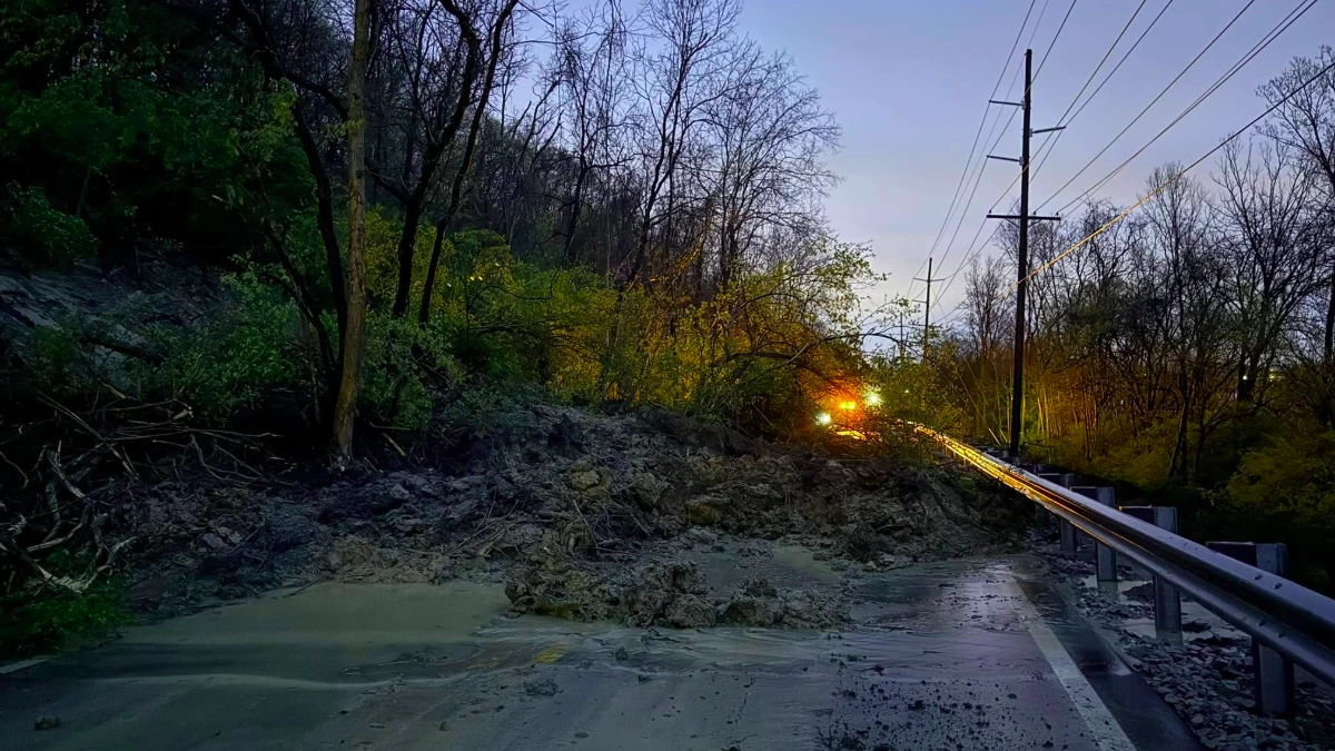 Mudslide in Kentucky on April 4, 2025