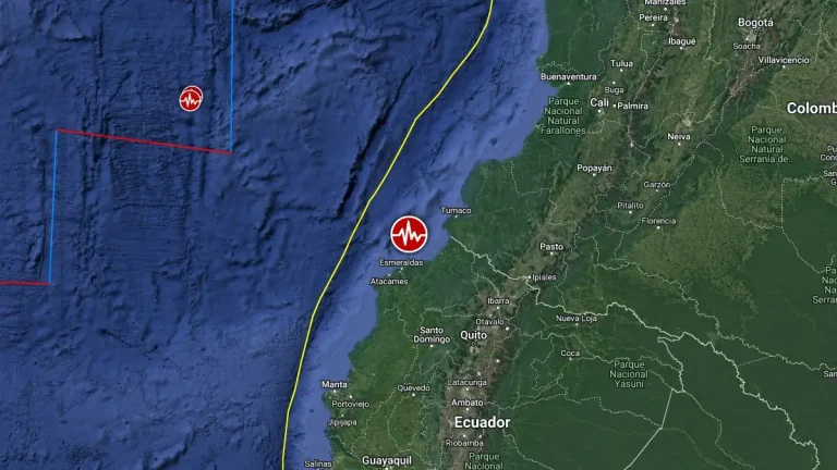 esmeraldas ecuador m6.3 earthquake april 25 2025 location map