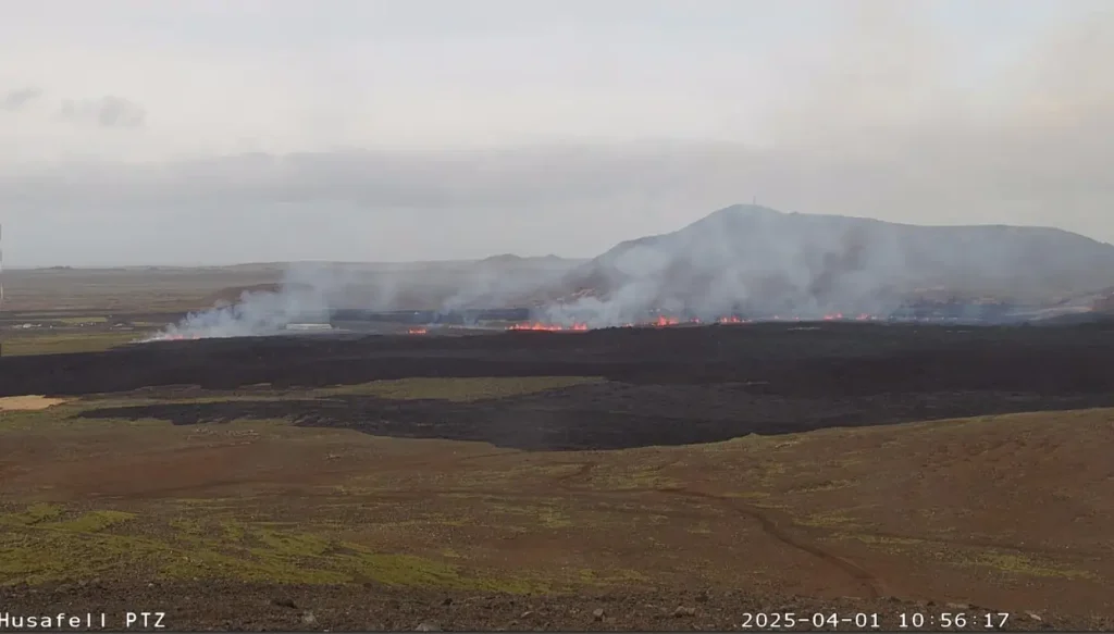 iceland new eruption fissure april 1 2025
