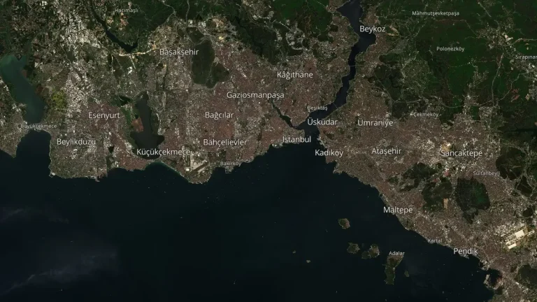 Satellite image of Istanbul, Turkey acquired April 21, 2025
