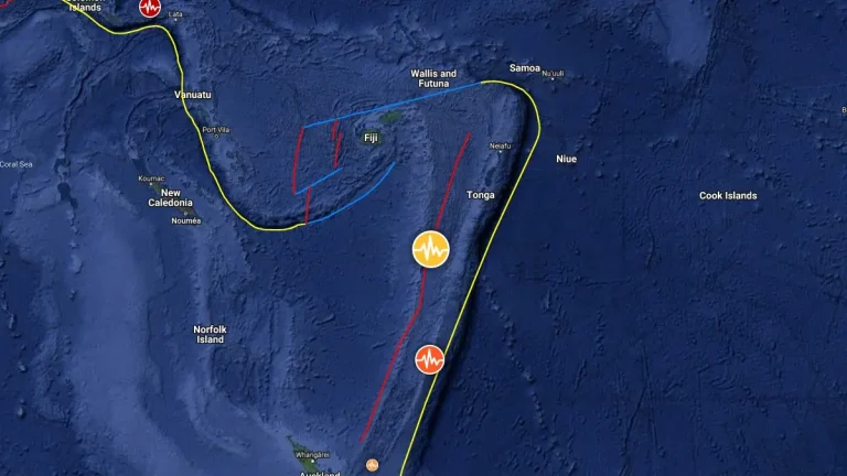 m6.5 earthquake fiji april 13 2025 location map