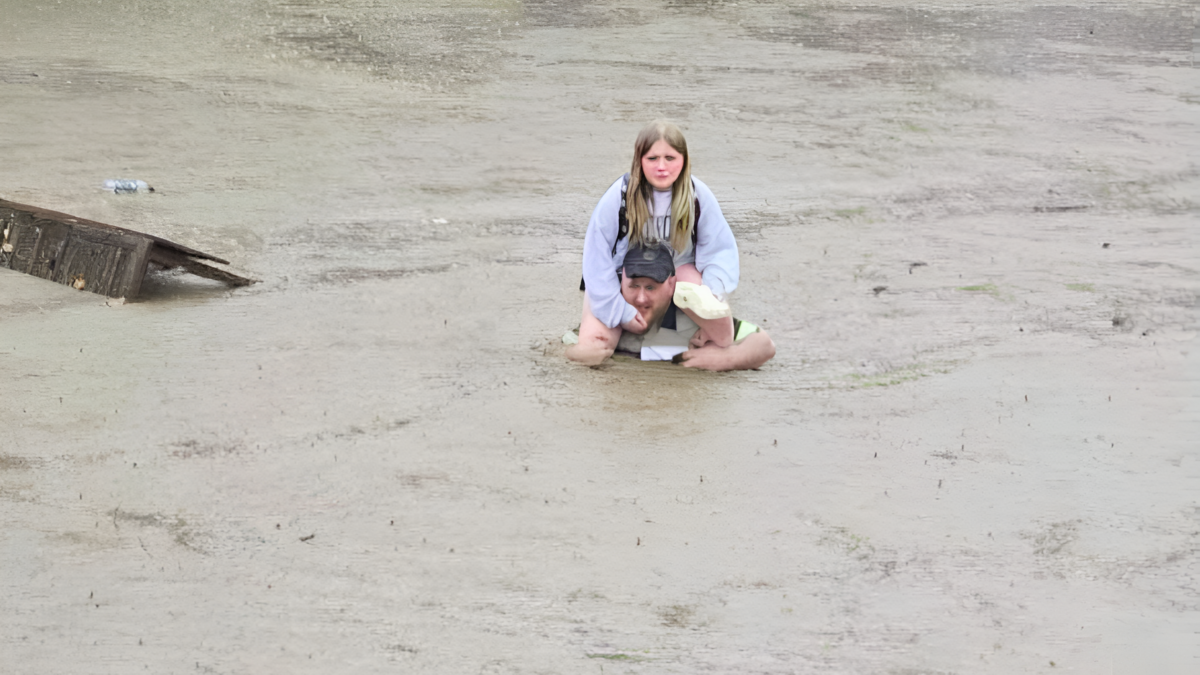 A man rescues a girl from Westport Elementary School in Allegany County, Maryland on May 13, 2025 Credit Maryland State Fire Marshal
