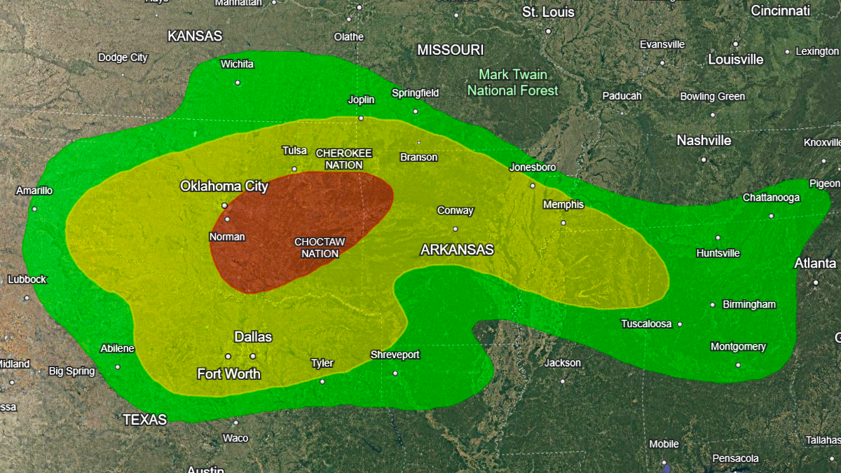 Excessive rainfall outlook for May 25, 2025. Credit: WPC