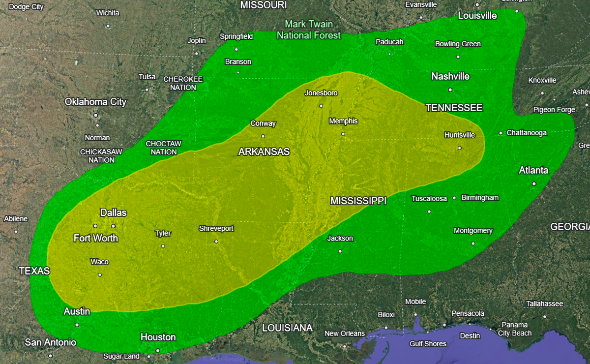 Excessive rainfall outlook for May 26, 2025. Credit: WPC