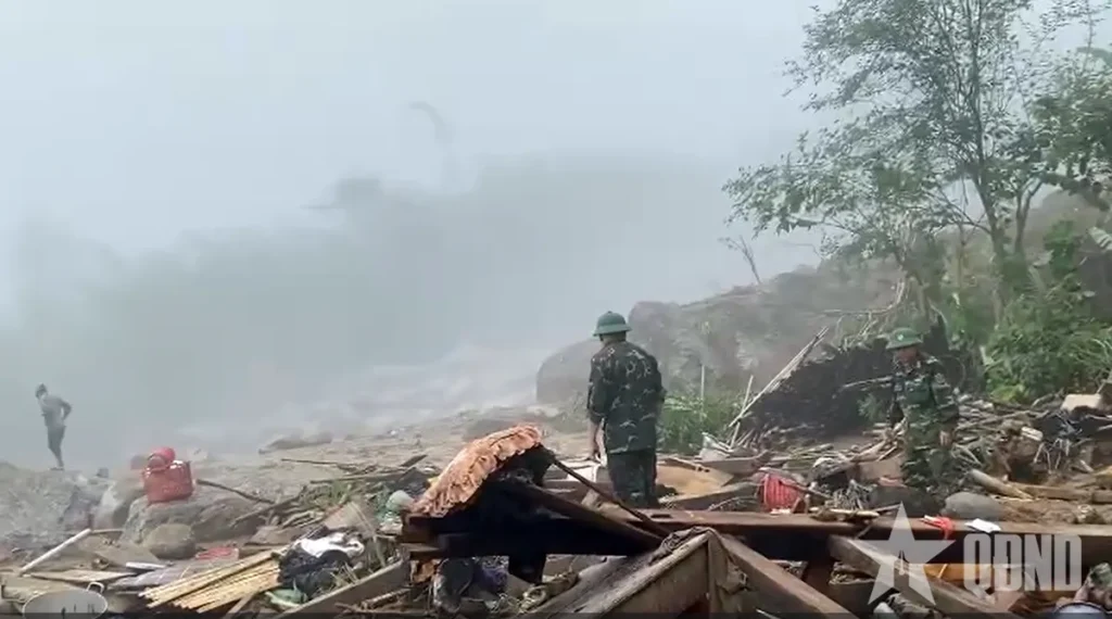 Landslide in Yen Duong, Vietnam on May 17, 2025