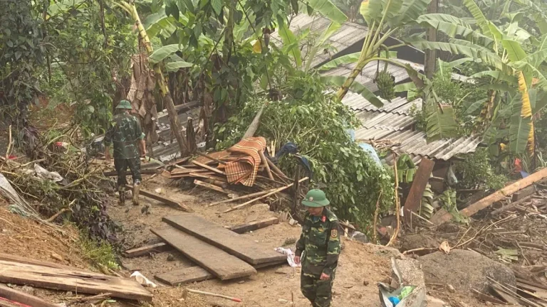 Landslide in Yen Duong, Vietnam on May 17, 2025