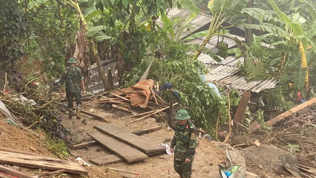 Landslide in Yen Duong, Vietnam on May 17, 2025