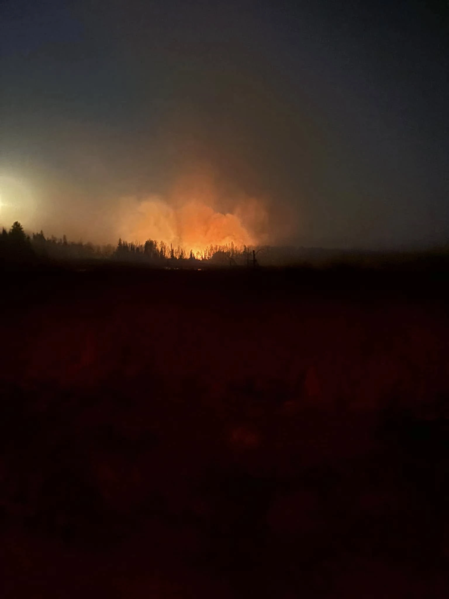 Munger Shaw fire during early hours of May 14, 2025. Image credit; Northland Fire Department.