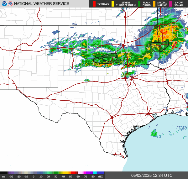 Flash Flood Warnings and other warnings across Oklahoma. Image credit: NWS
