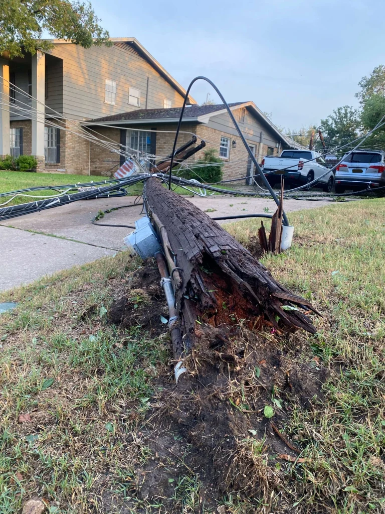 Storm damage in Austin, Texas on May 28, 2025. Image credit: Austin Energy