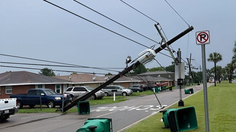 Storm damage in Jefferson Parish Louisiana on Wednesday, May 7, 2025