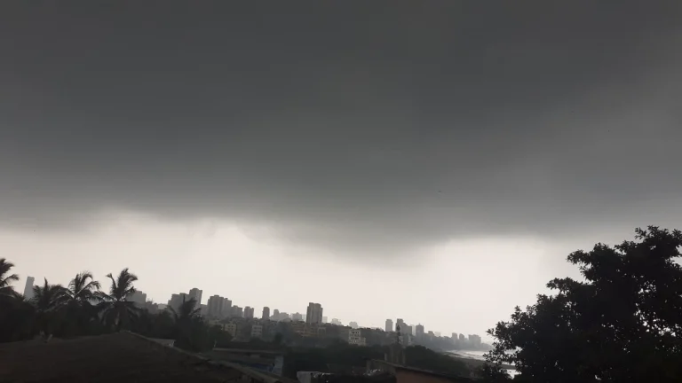 Rain laden clouds over Mumbai on May 23, 2025