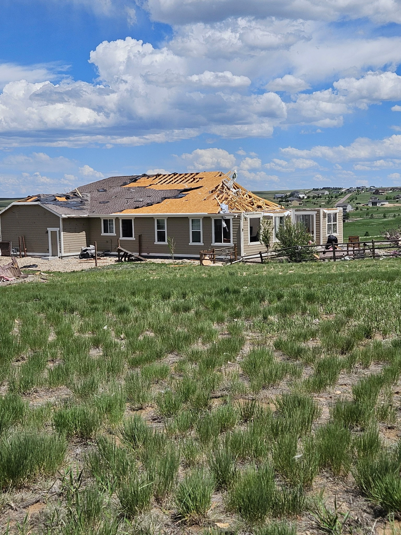 Tornado damage in Elbert county, Colorado on May 18, 2025. Image credit: Elizabeth Fire